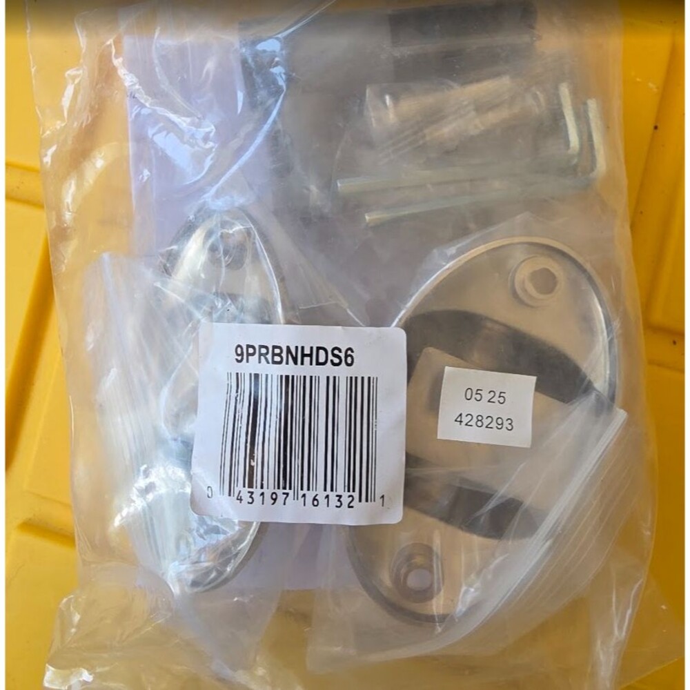 Shower Rod Hardware Kit Wall Mounting Pk Replacement Set Satin Nickel 9PRBNHDS6